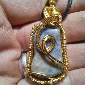 Wire wrapped Sodalite